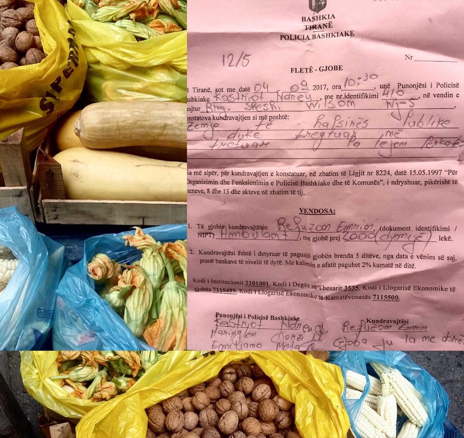 2 kg arra, 2 kunguj dhe 4 policë bashkiak